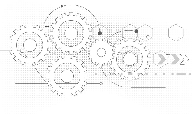 technical drawing cogwheel process abstract background